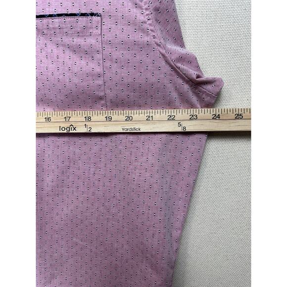 Craft & Flow Button Up Shirt Men's XL Large Pink Print Blue Accents Short Sleeve - Picture 10 of 13